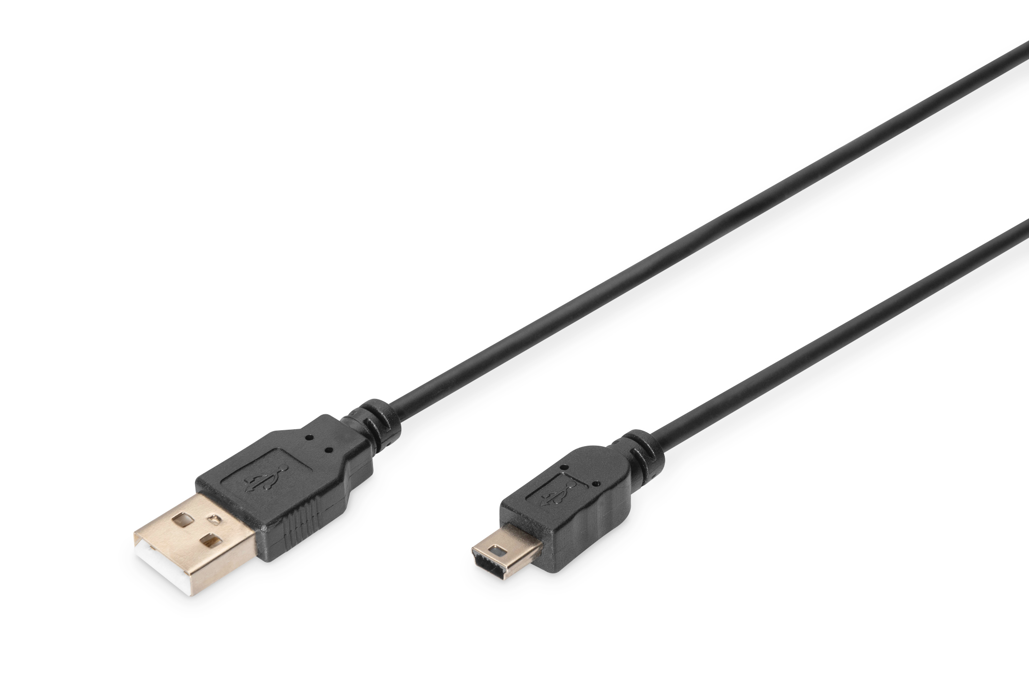 Mini USB 2.0 Anschlusskabel, 1m, schwarz