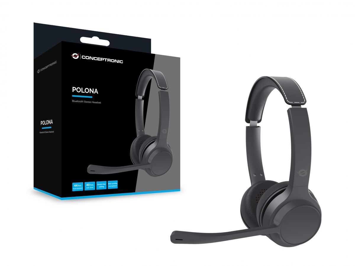 CONCEPTRONIC Headset Wireless Bluetooth 5.3 BT Konnekt.   sw CONCEPTRONIC Headset Wireless Bluetooth 5.3 BT Konnekt.   sw