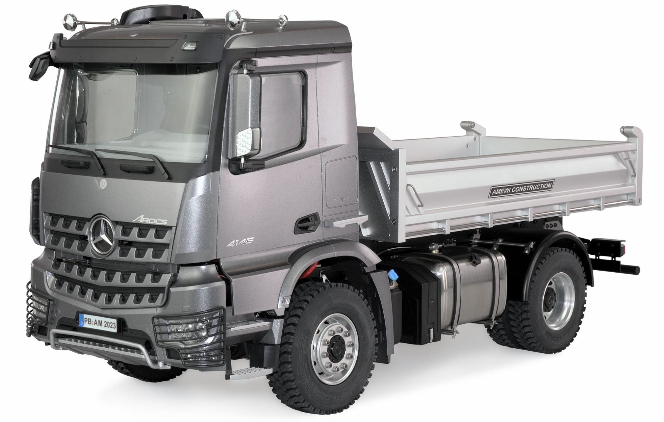 RC Baustelle Muldenkipper Mercedes Arocs 4x2 grau 14+
