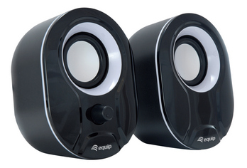 Stereo 2.0 Lautsprecher | 6 Watt RMS | USB-Stromversorgung | 3,5 mm Klinke | Schwarz