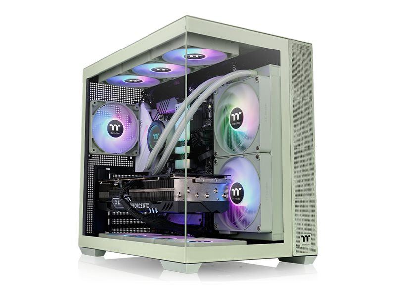 Geh Thermaltake View 380 TG Midi Tower  "ARGB Matcha Green" retail