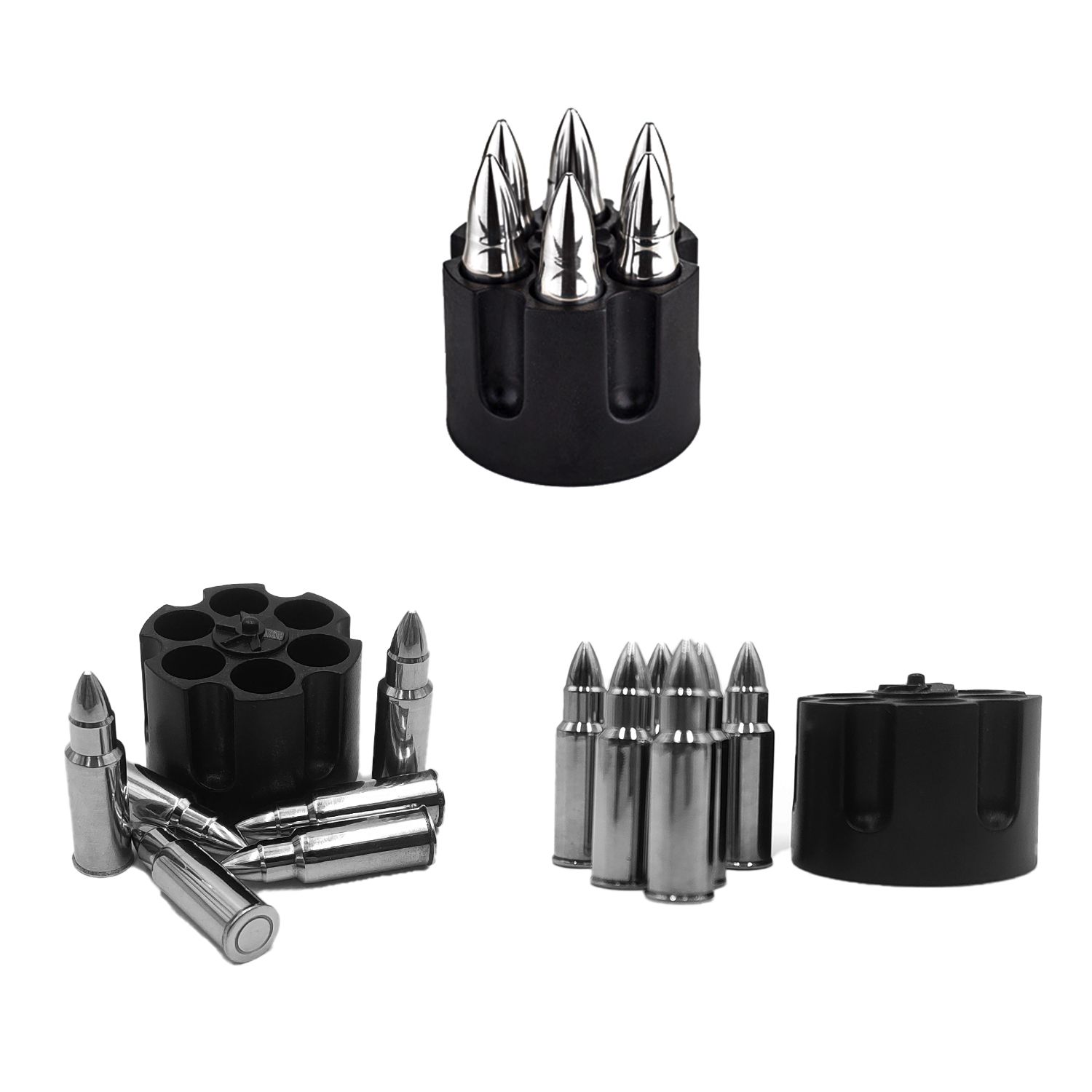 - Patronen Eiswürfel aus Edelstahl