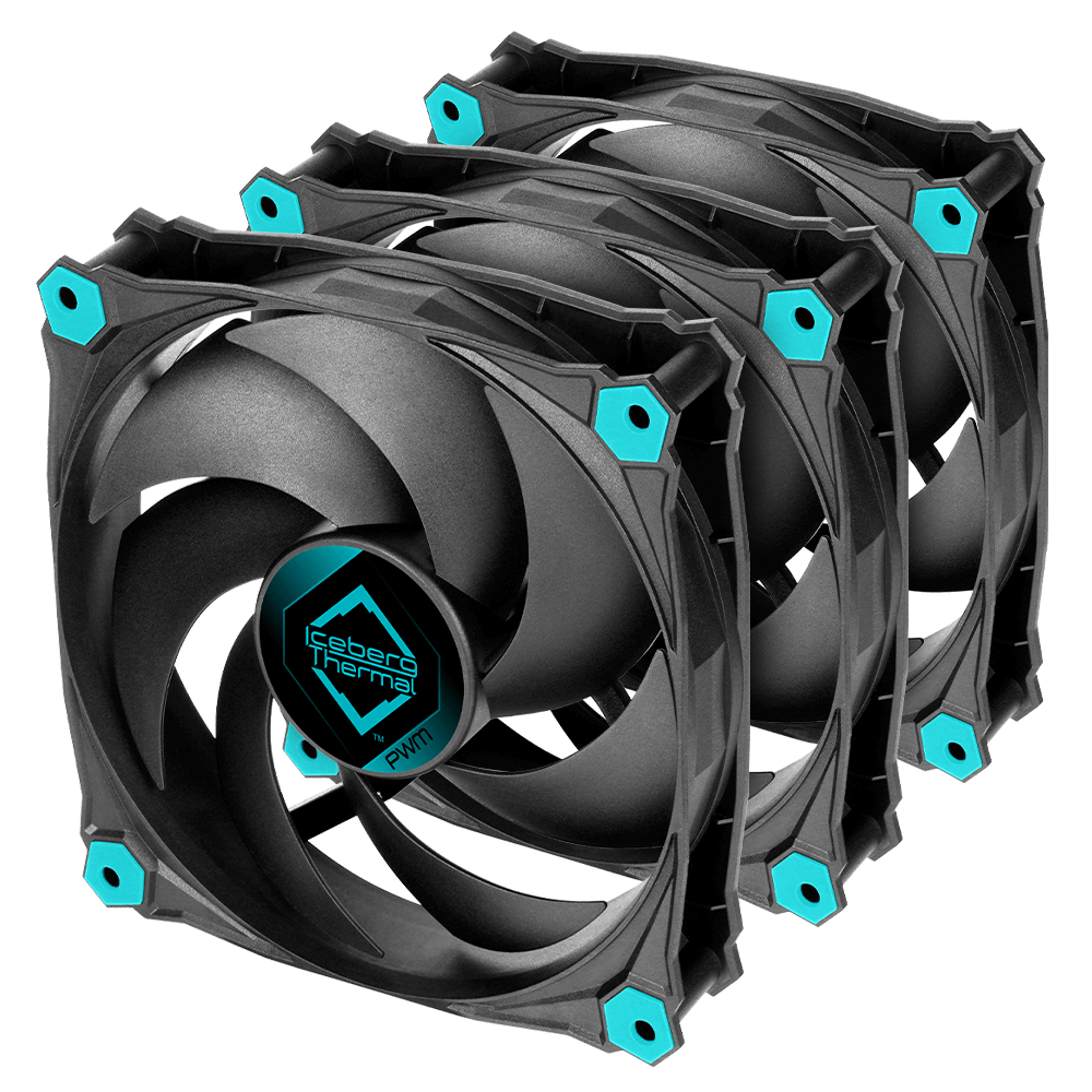 IceGALE Silent PWM-120mm Black 3er Pack*