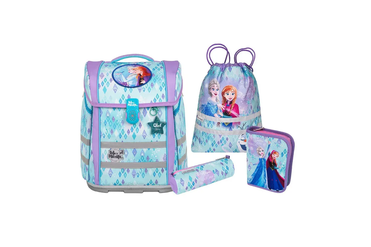 PERFECTO Disney Frozen | Schulranzen-Set 5-tlg. | 22 l | ClickFlex Rückensystem | XL-Seitentaschen