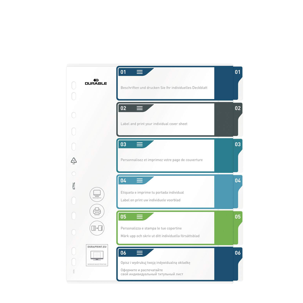 Register – A4+ – 6-teilig