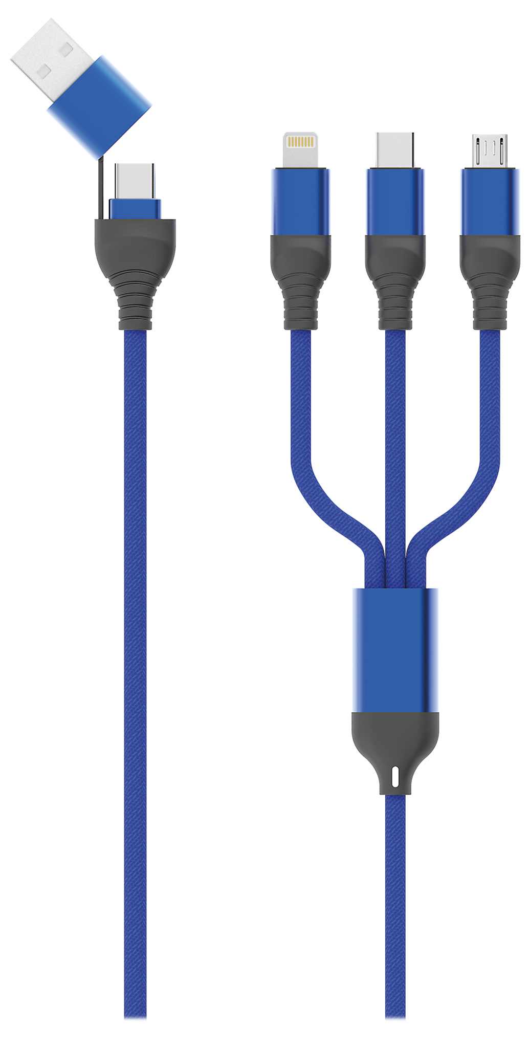 ACV USB Type C Ladekabel All in One blau 120cm - Digital/Daten