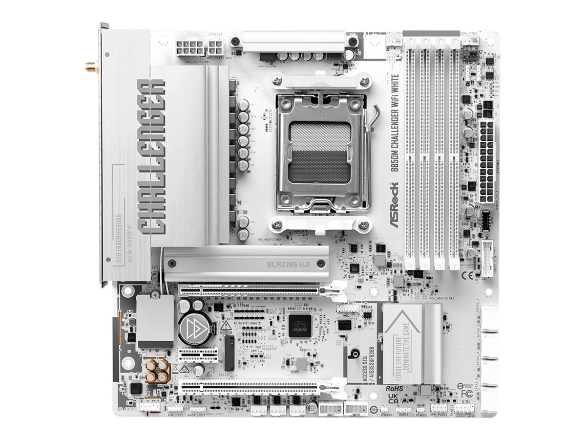 B850M Challenger WiFi White AM5 mATX HDMI/DP       DD