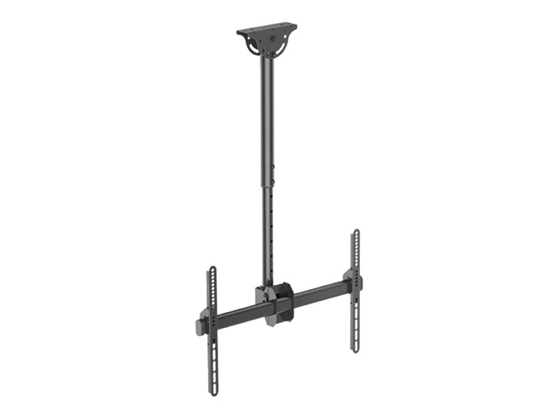 Befestigungskit (Deckenmontage, Montageklammer, Teleskopstange) - für Flachbildschirm - Stahl - Schwarz - Bildschirmgröße: 94-178 cm (37"-70")