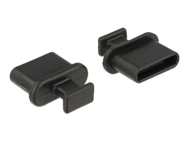 Dust Cover for USB Type-C Female - Schutzumschlag - Schwarz (Packung mit 10)