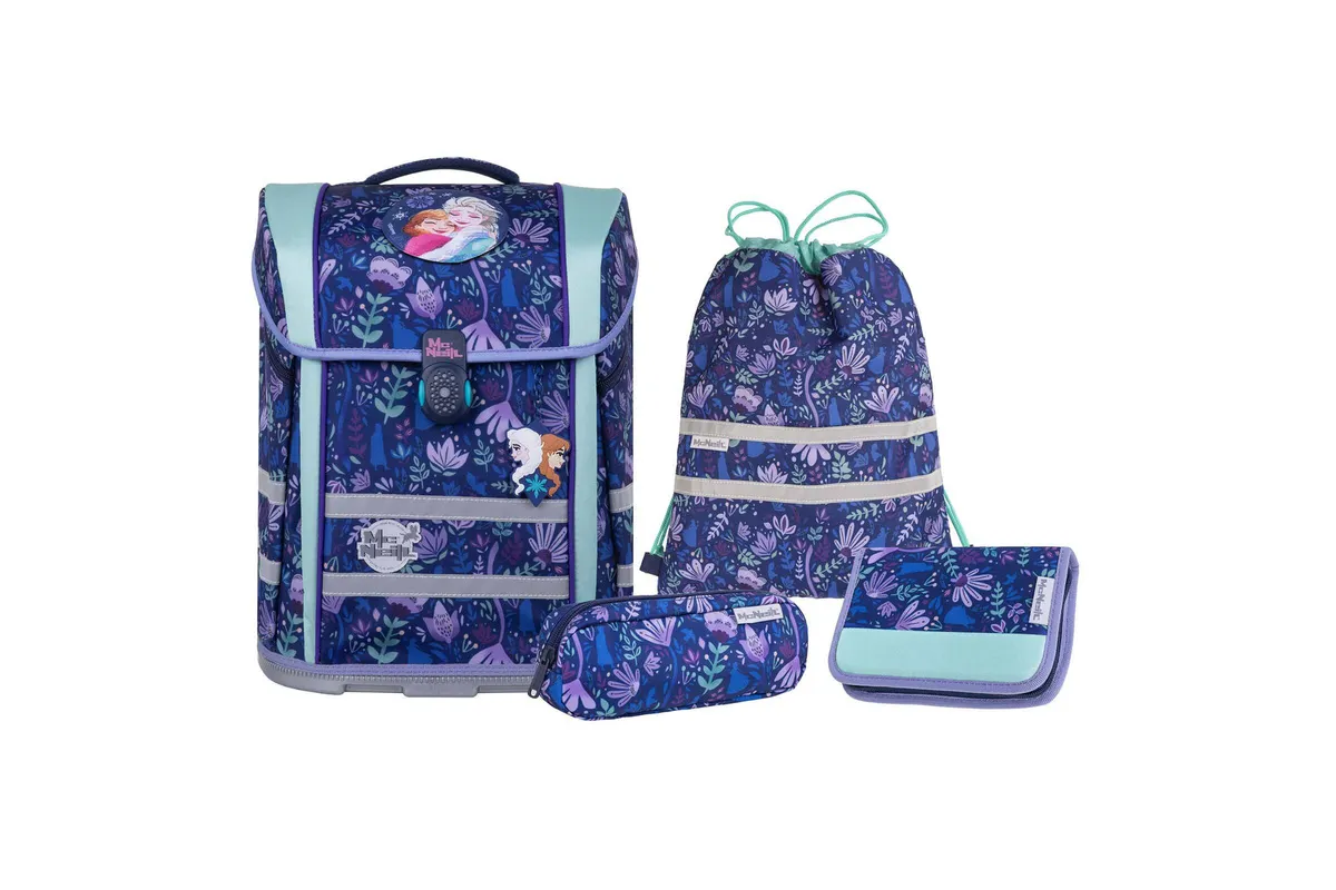 PERFECTO Disney Frozen II | Schulranzen-Set 5-tlg. | 22 l | ClickFlex Rückensystem | XL-Seitentaschen