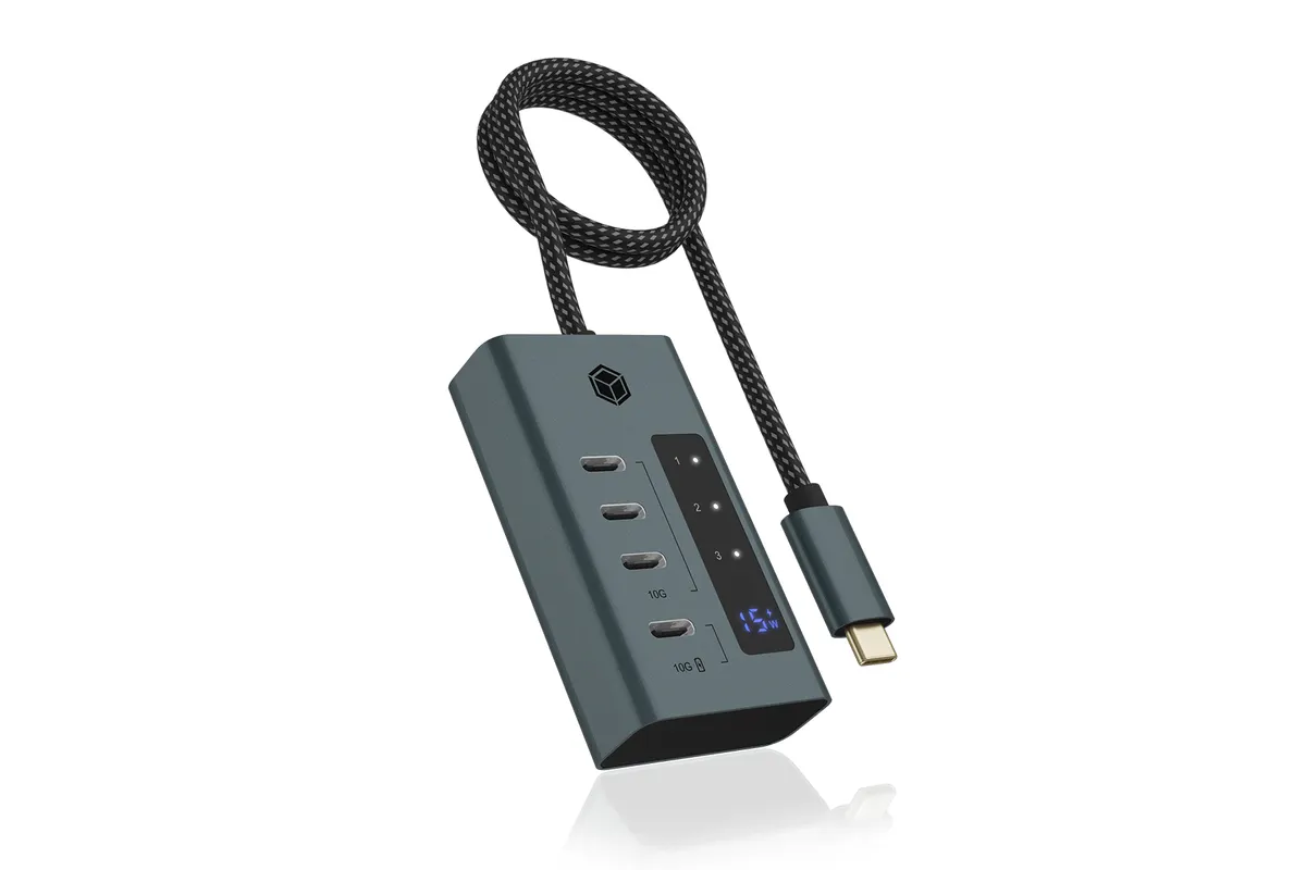 IB-HUB1454-C31 | USB-C Hub | 4x USB-C | 10 Gbit/s | 20 W Power Delivery