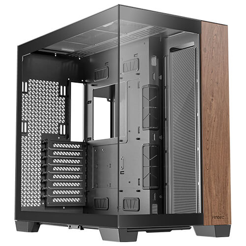 C8 Wood | E-ATX Full-View Gehäuse | Panorama-Glas | Holz | Schwarz