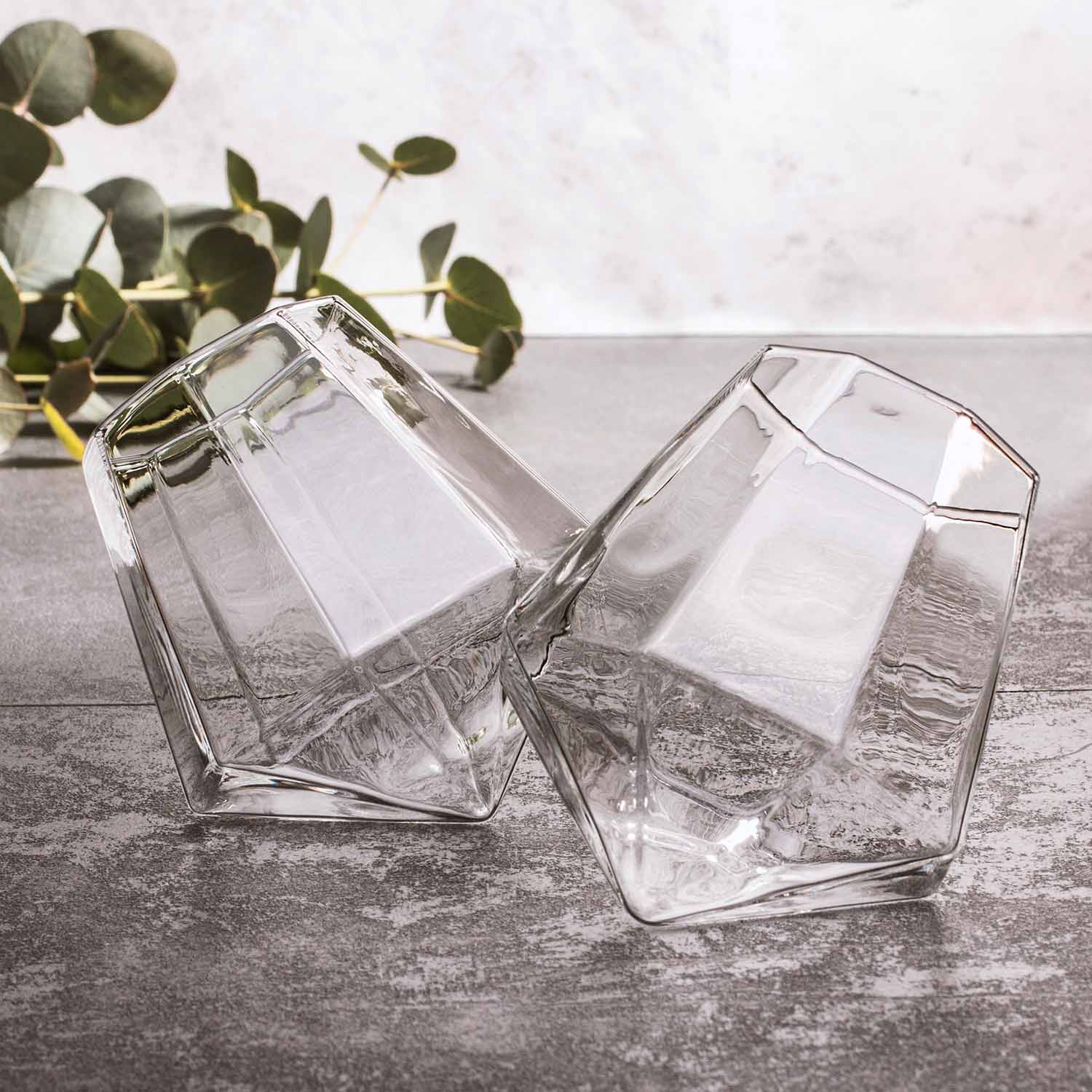 Mad Monkey - Whiskeygläser "Diamond" (2er Set) transparent