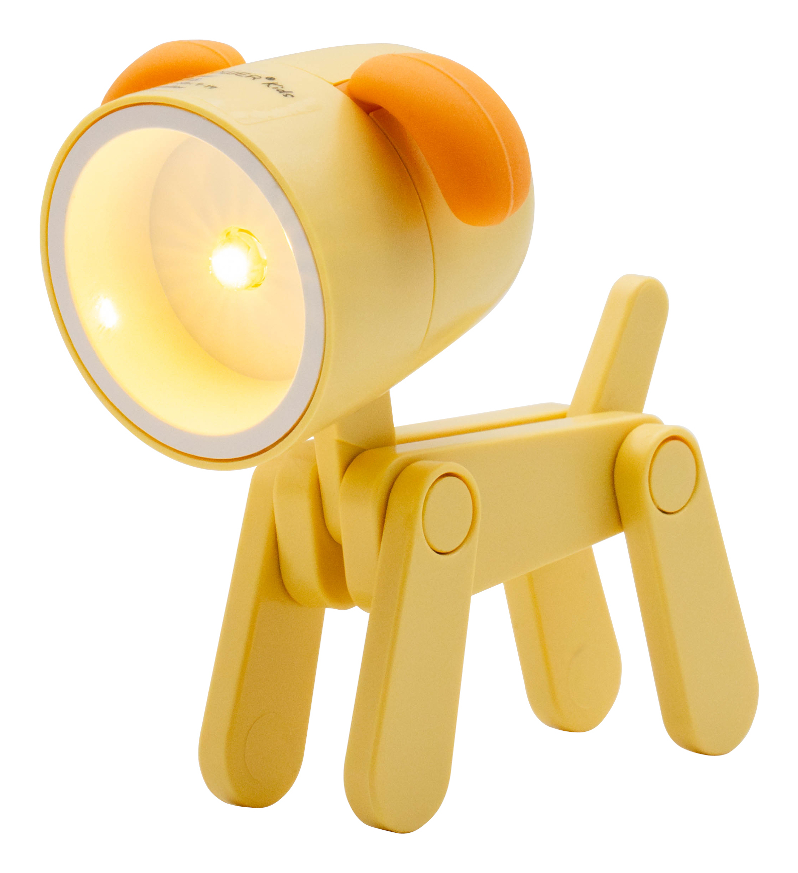 LED-Tier Taschenlampe Hund gelb, Höhe 5,5 cm