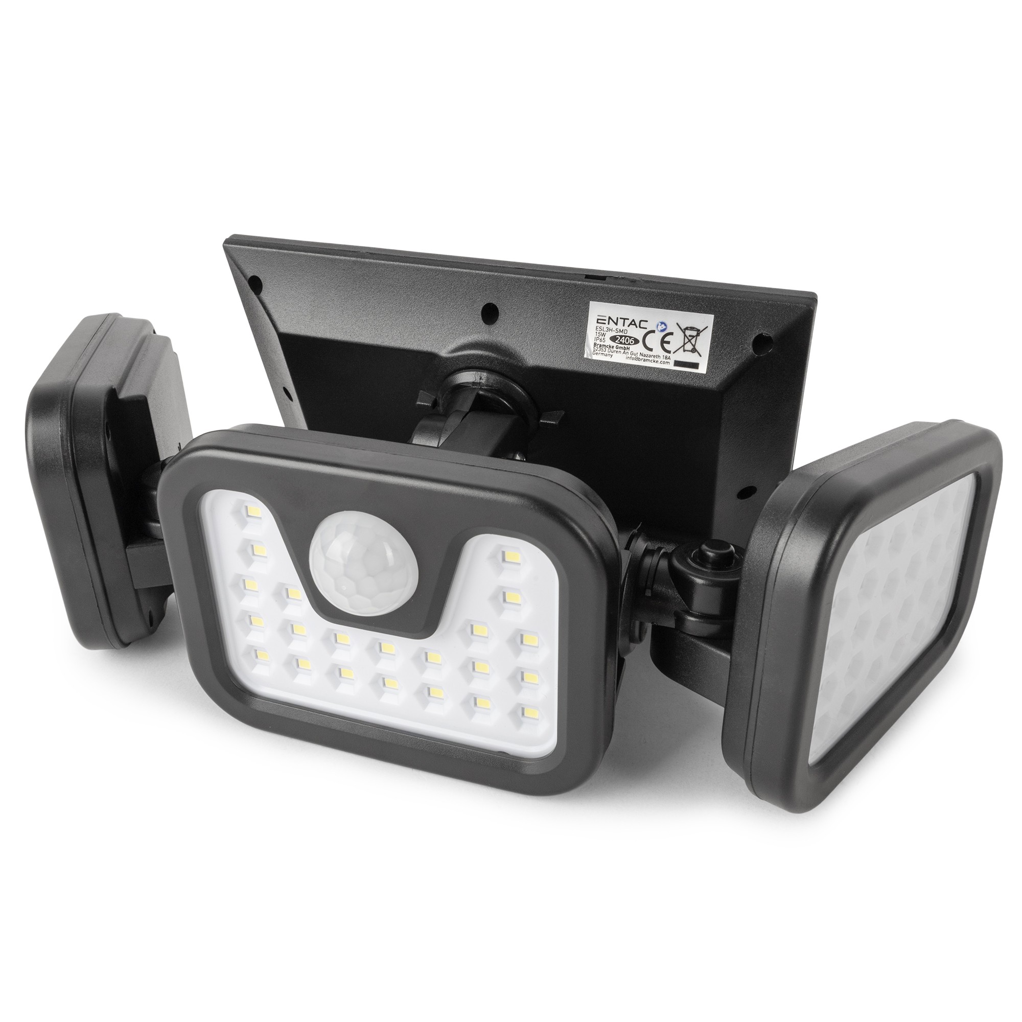 Wandlampe outdoor mit PIR & Solarfunktion  3fach