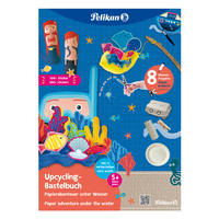 Upcycling Bastelbuch mit Sticker, Meereswelt A4