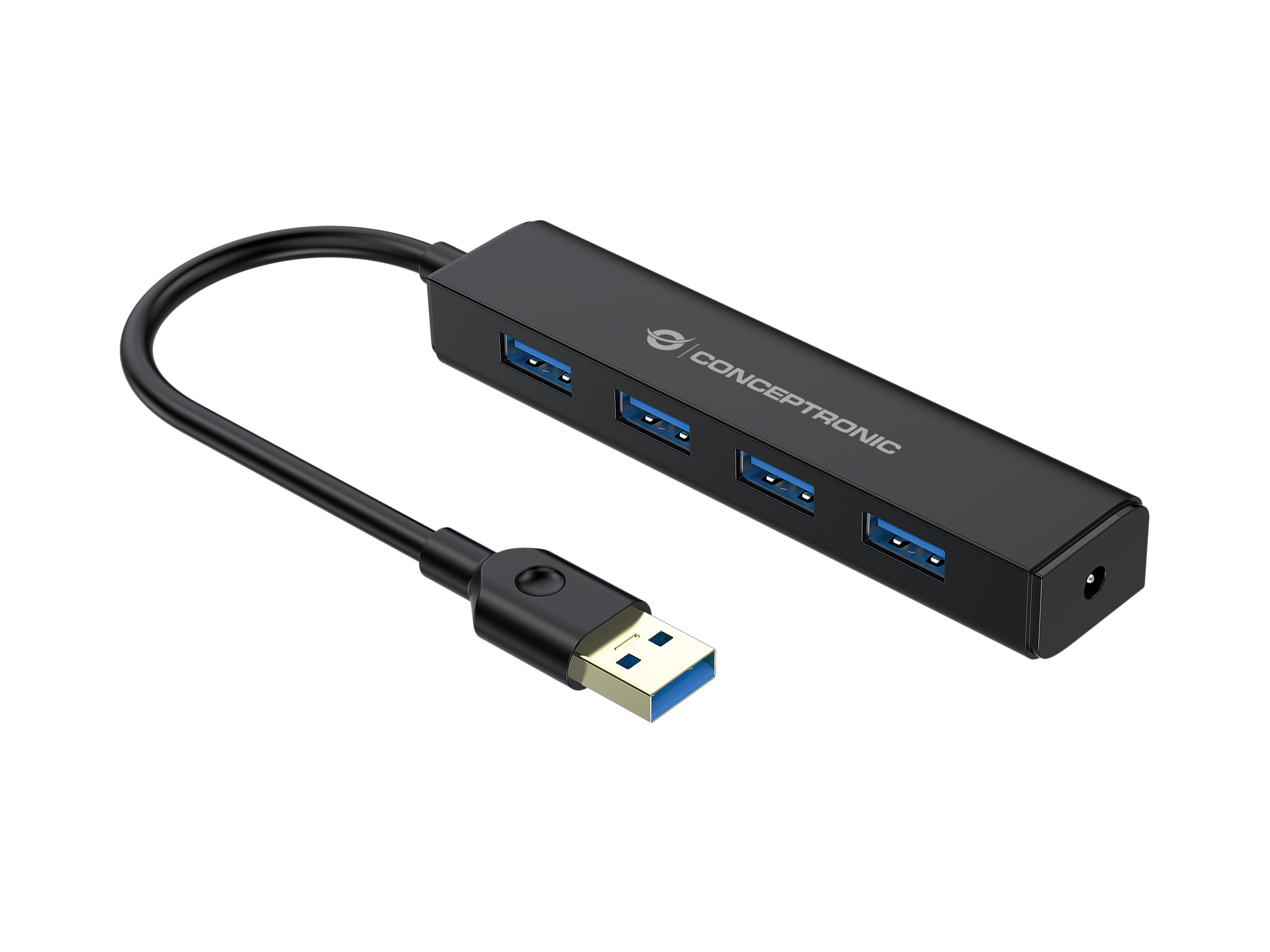 USB-Hub 4-Port | 4x USB 3.2 Gen 1 | 5 Gbit/s | 15 cm | Schwarz