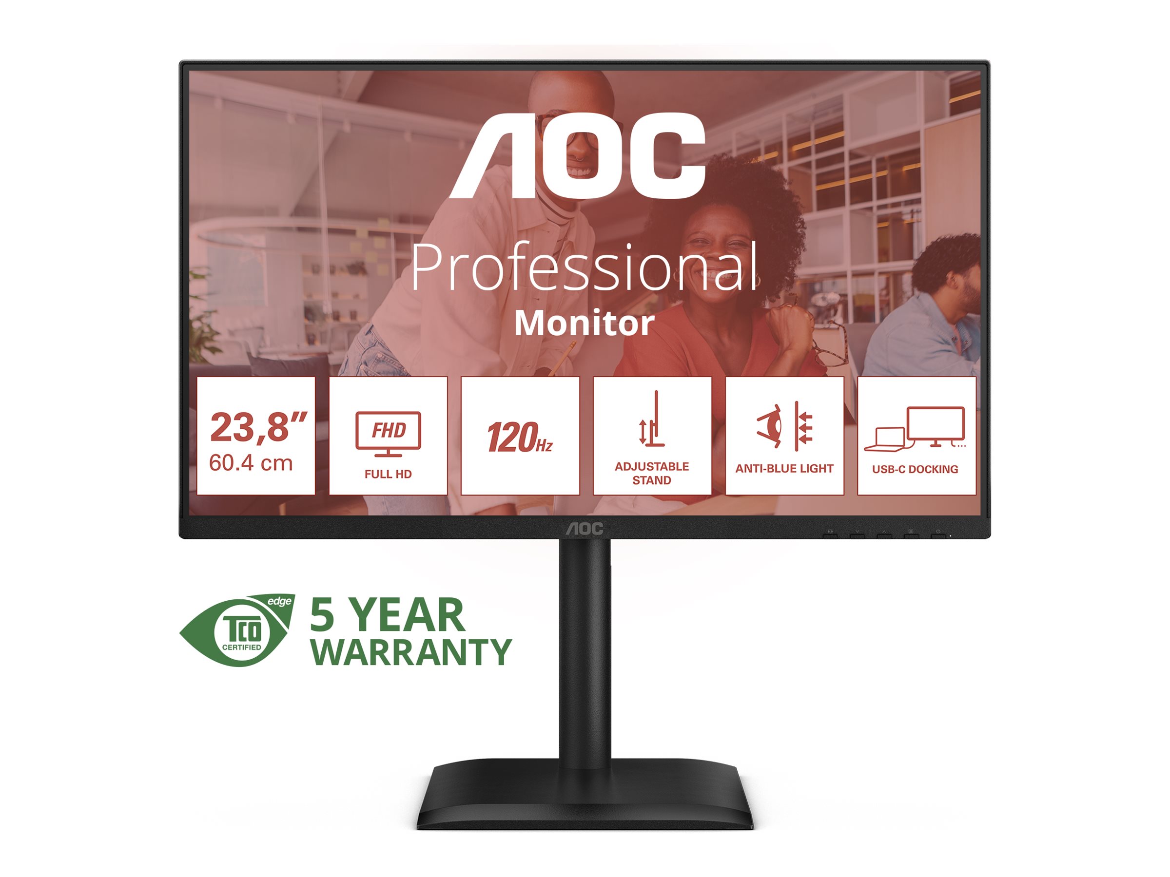 60,5cm (23,8") 24E4CV  16:09 HDMI+DP+USB-C Lift black