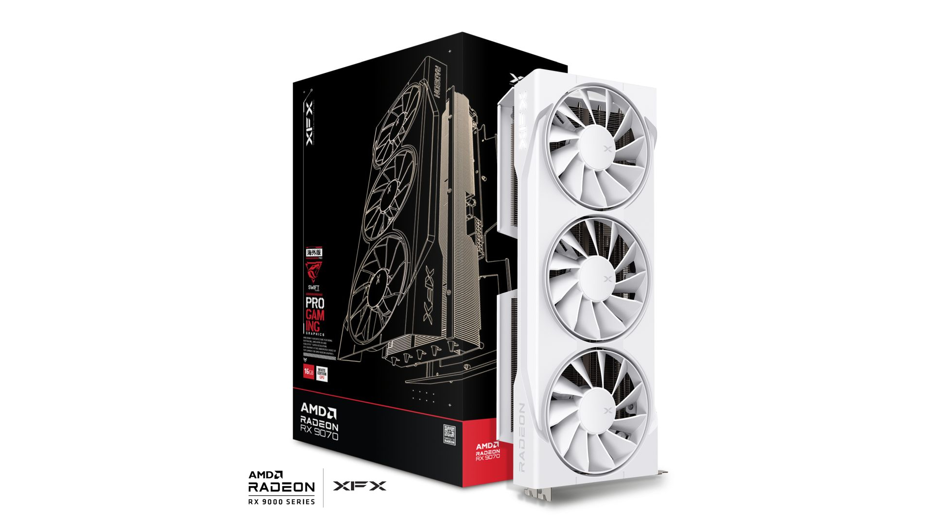 RX 9070 OC White Triple Fan Gaming Swift 16GBGDDR6 3HDMI