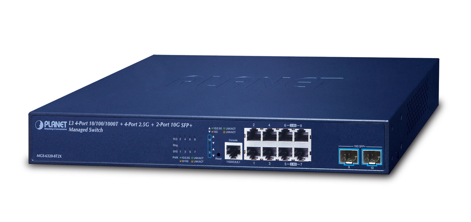 L3 4-Port 10/100/1000T+ 2.5G+ 2-Port 10G SFP+ - 0,1 Gbps