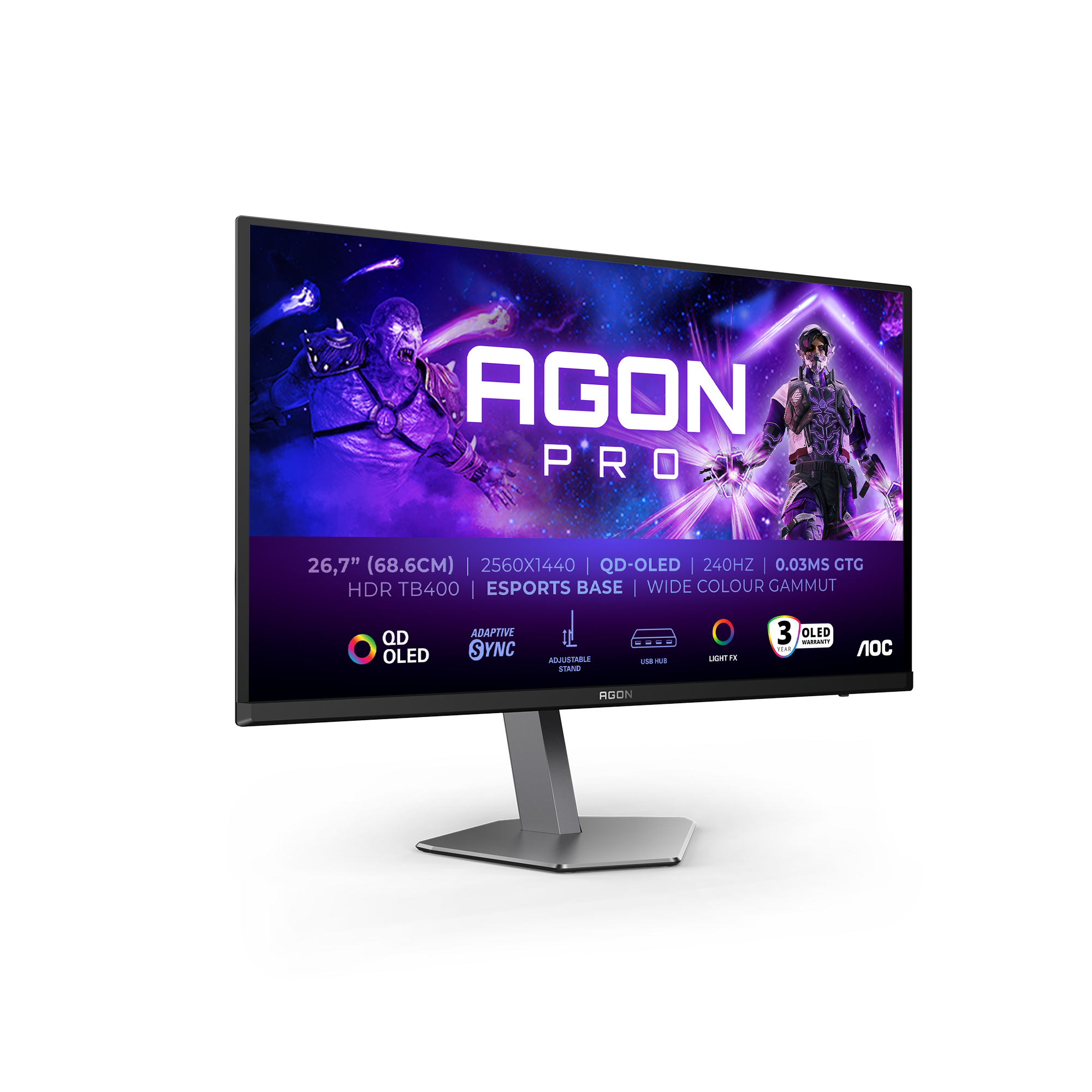 68,6cm (27")  AG276QZD2 16:09 2xHDMI+DP+USB OLED black