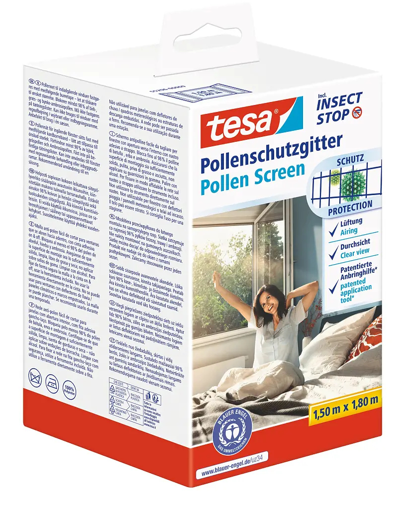 Pollenschutzgitter für Fenster 1,5 × 1,8 m Anthrazit