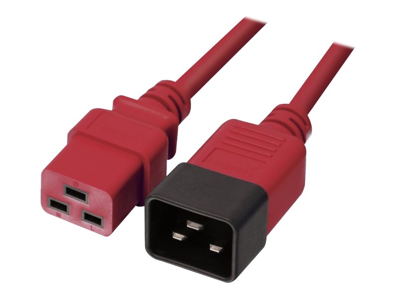 3m IEC-Verlängerungskabel, rot