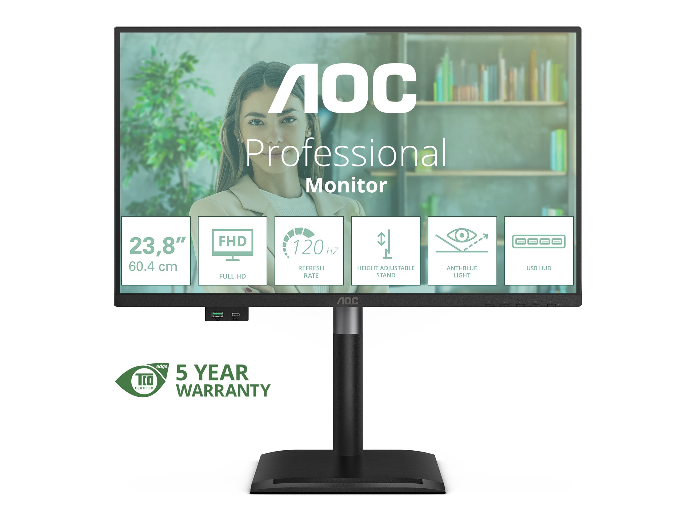 60,5cm (23,8") 24P4U   16:09 HDMI+DP+DVI+USB IPS Lift bk