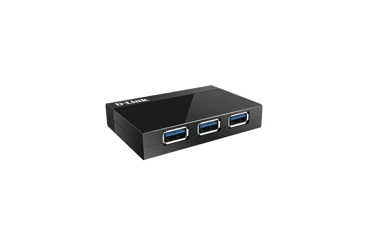 DUB-1340 USB-Hub 4-Port | USB 3.2 Gen 1 | 5 Gbit/s | mit Netzteil | Schwarz