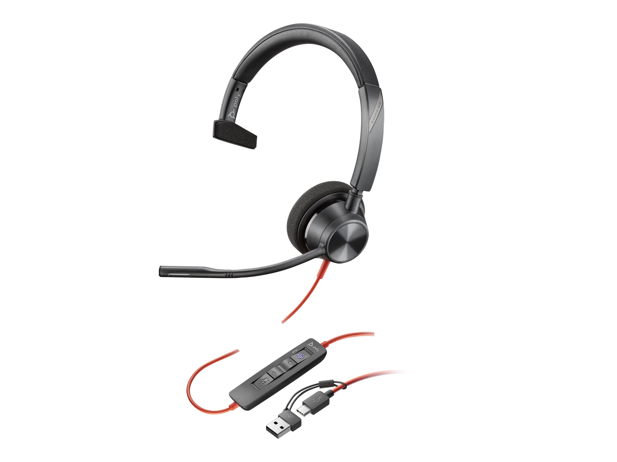 Poly Blackwire 3310 Monaural UC USB-C