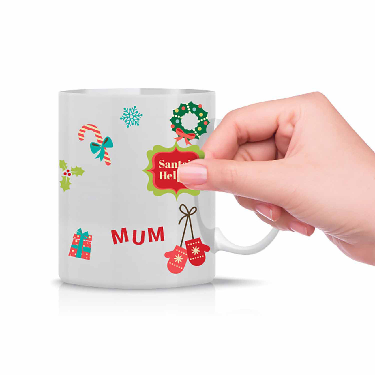 Thumbsup! Tasse "Make a Christmas Mug" Stick 350ml     weiß