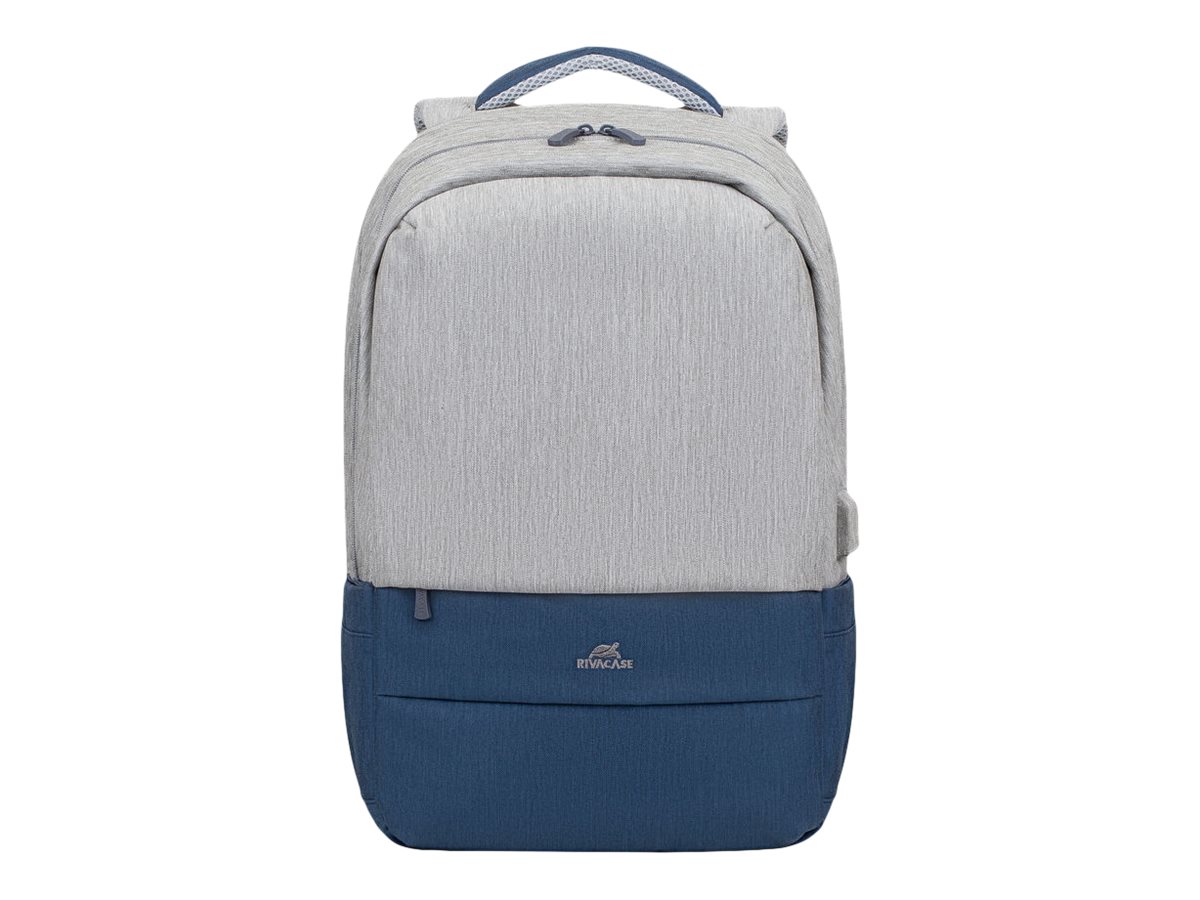 RivaCase Rucksack Prater 17,3" grau/dunkelblau 7567