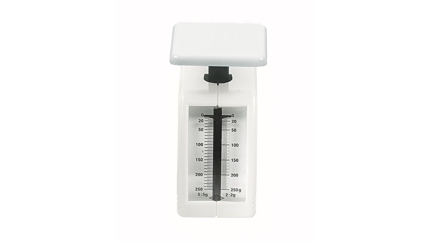 Federwaage Handy 250 g mit Schale Diätwaage Weiß