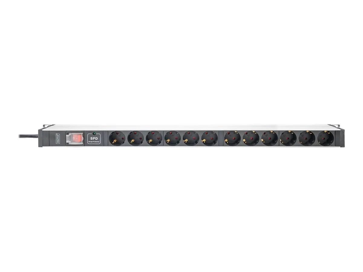 PDU 1HE   12xSchuko 16A Ausgänge 230V/16A schwarz