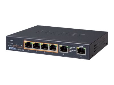 GSD-604HP - Switch - 4 x 10/100/1000 (PoE+)