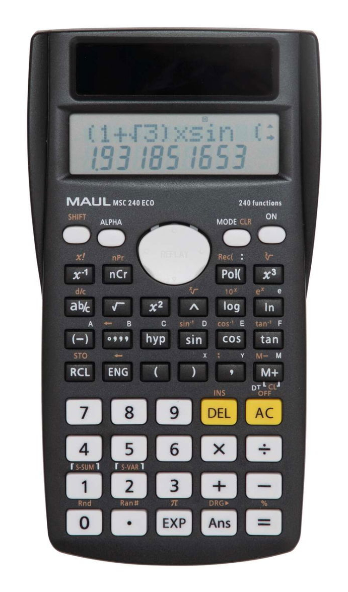 MSC 240 ECO – wissenschaftlicher Tischrechner mit 10+2-stelligem Display