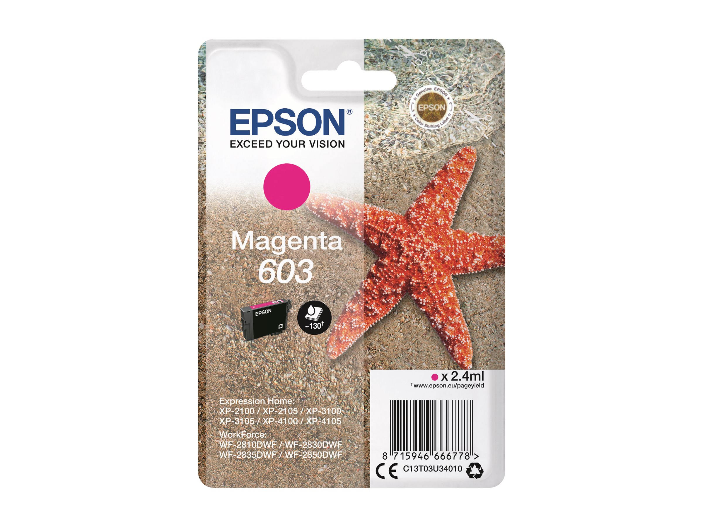 Patrone Epson 603 magenta T03U3