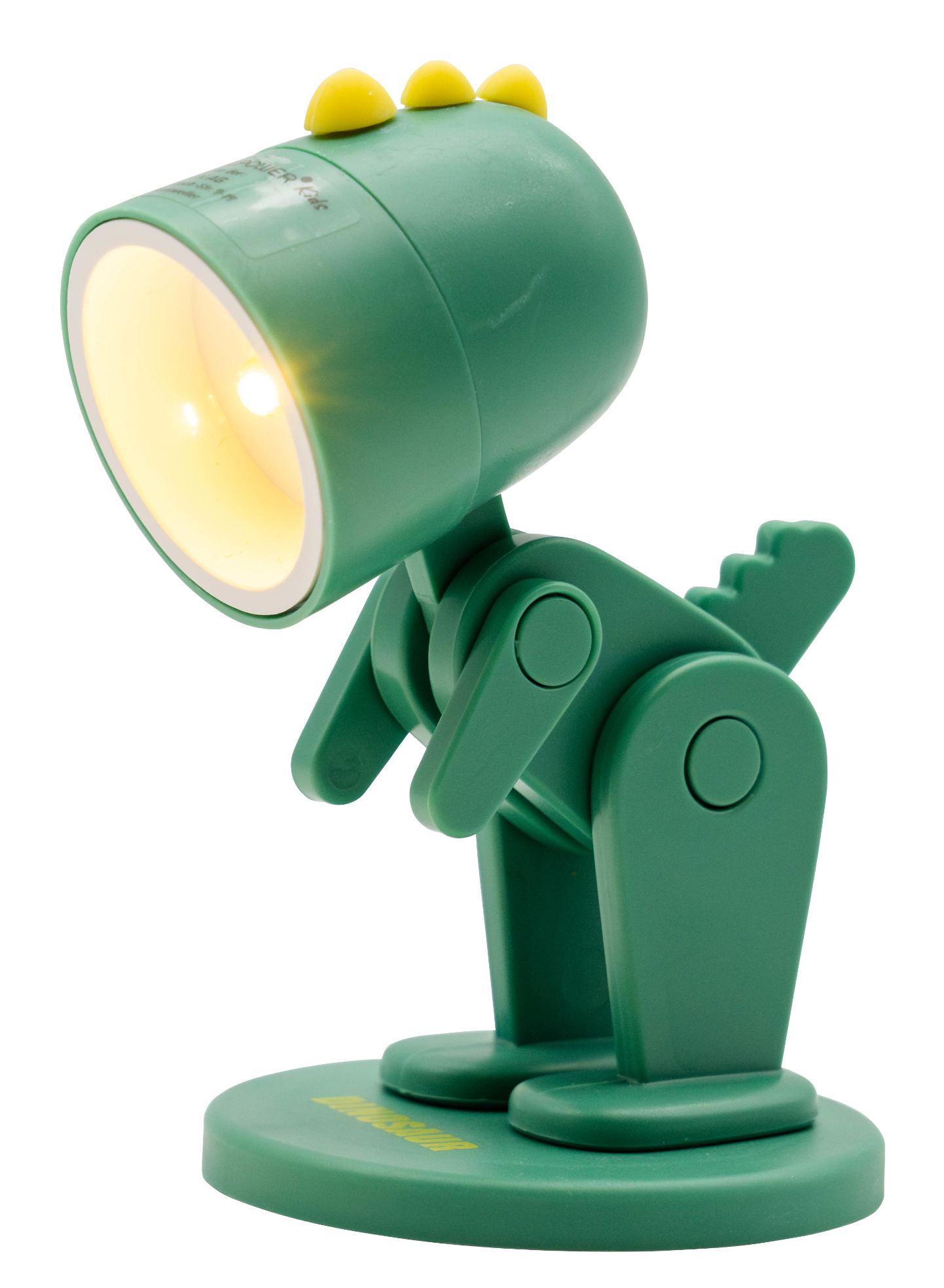 LED-Tier Taschenlampe Dino grün mit Sockel, Höhe 5,5 cm