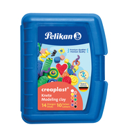 Kinderknete Creaplast 10 Farben im blauen Etui, 240g
