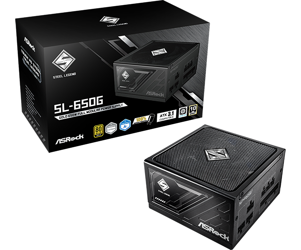 Steel Legend SL-650G – 650 W Netzteil, 80+ Gold, vollmodular