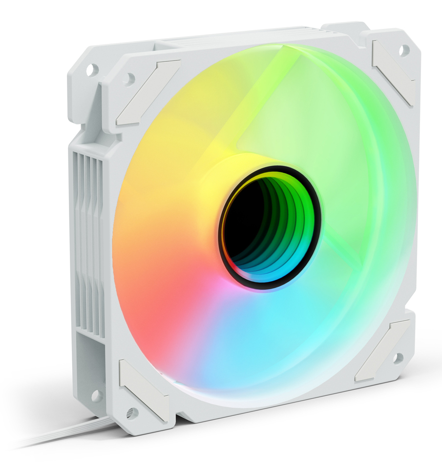 Lüfter  120*120*25 SHARK Mirror       PWM RGB weiß
