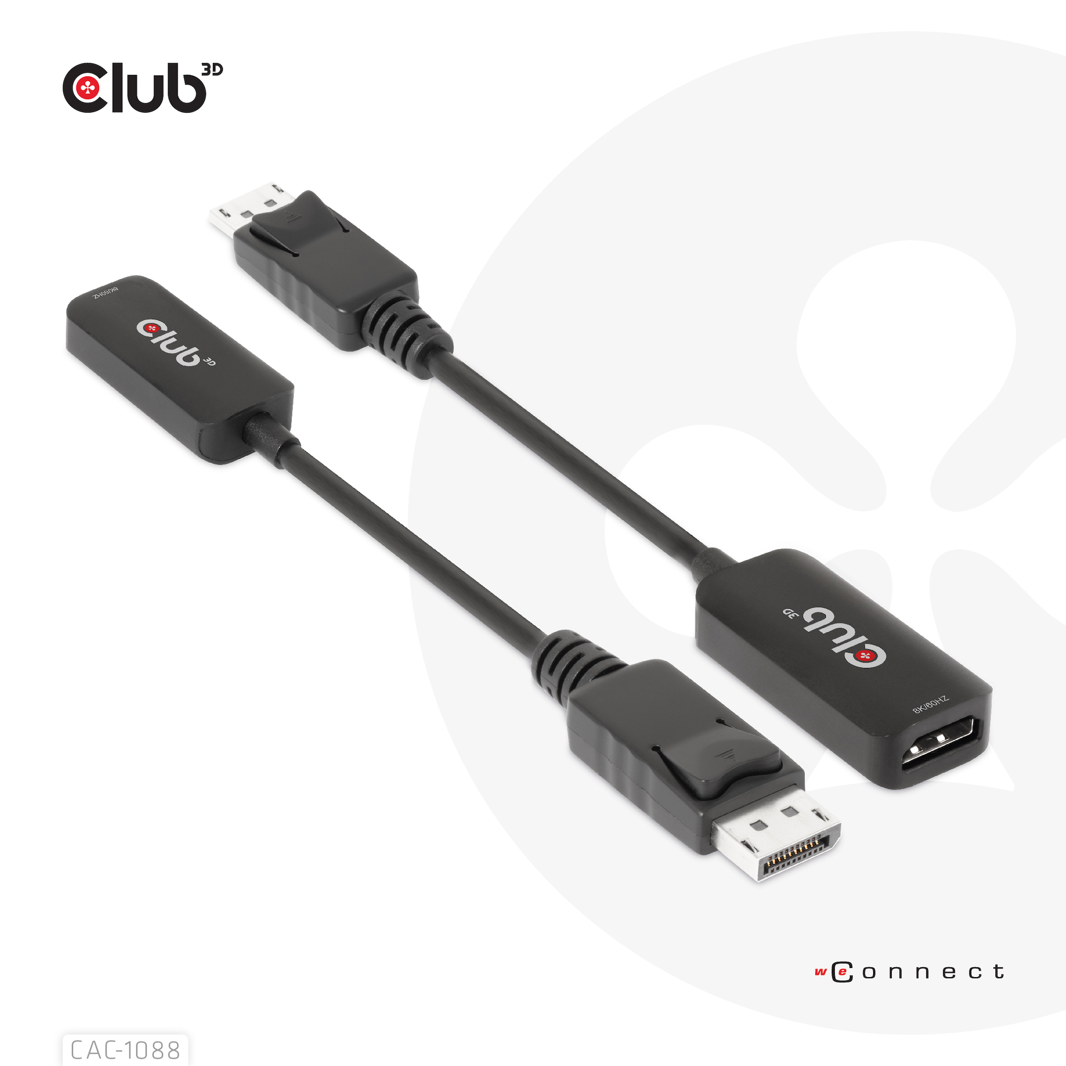 Club3D Adapter DisplayPort 1.4 > HDMI HDR 8K60Hz aktiv retail