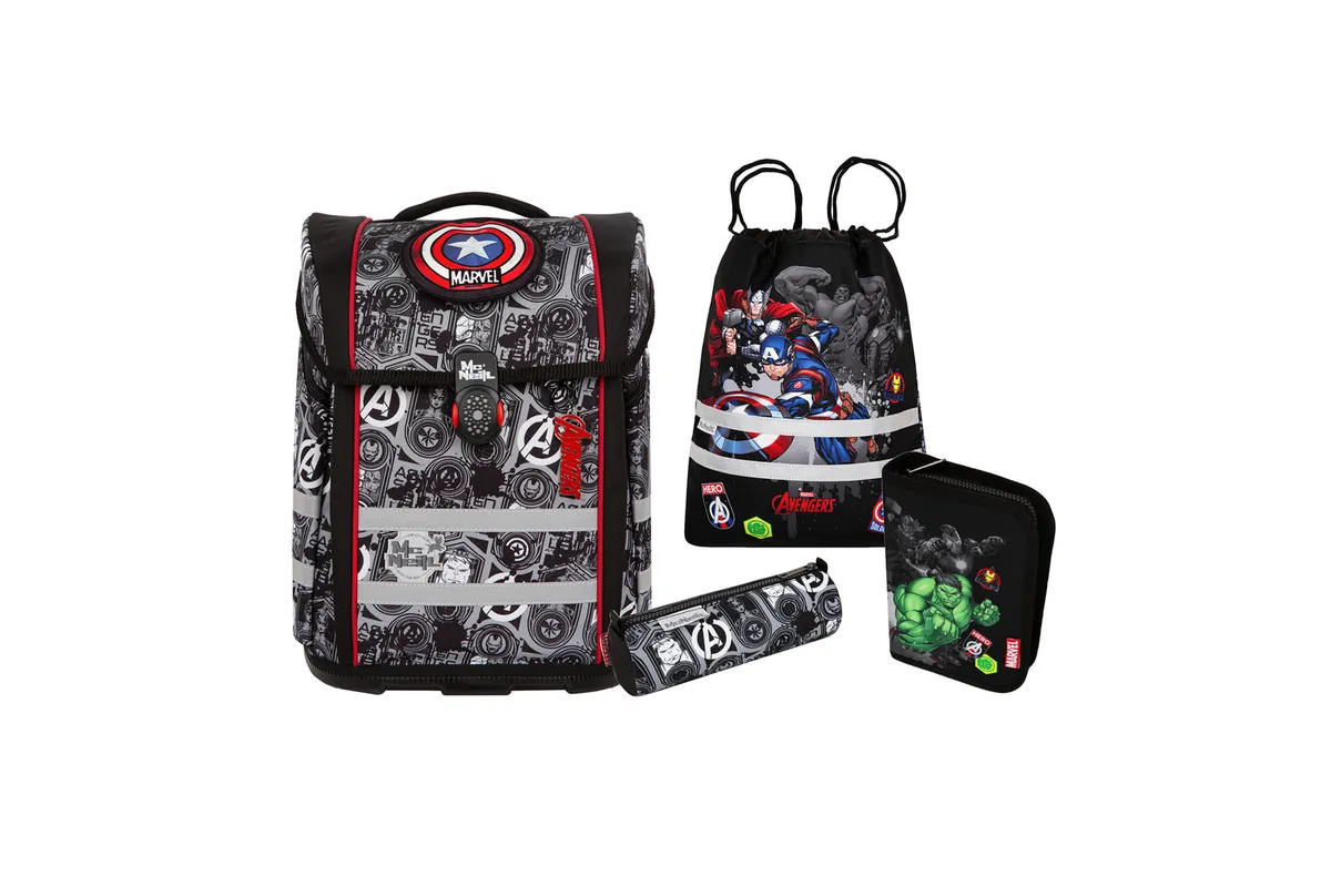Schulranzen-Set PERFECTO 5tlg. MARVEL-AVENGERS