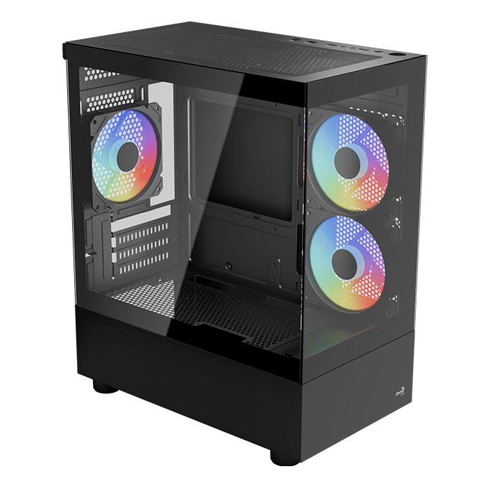 Viewport Mini V4 | Micro-ATX Mini Tower | Schwarz | 3× ARGB | Panoramaglas