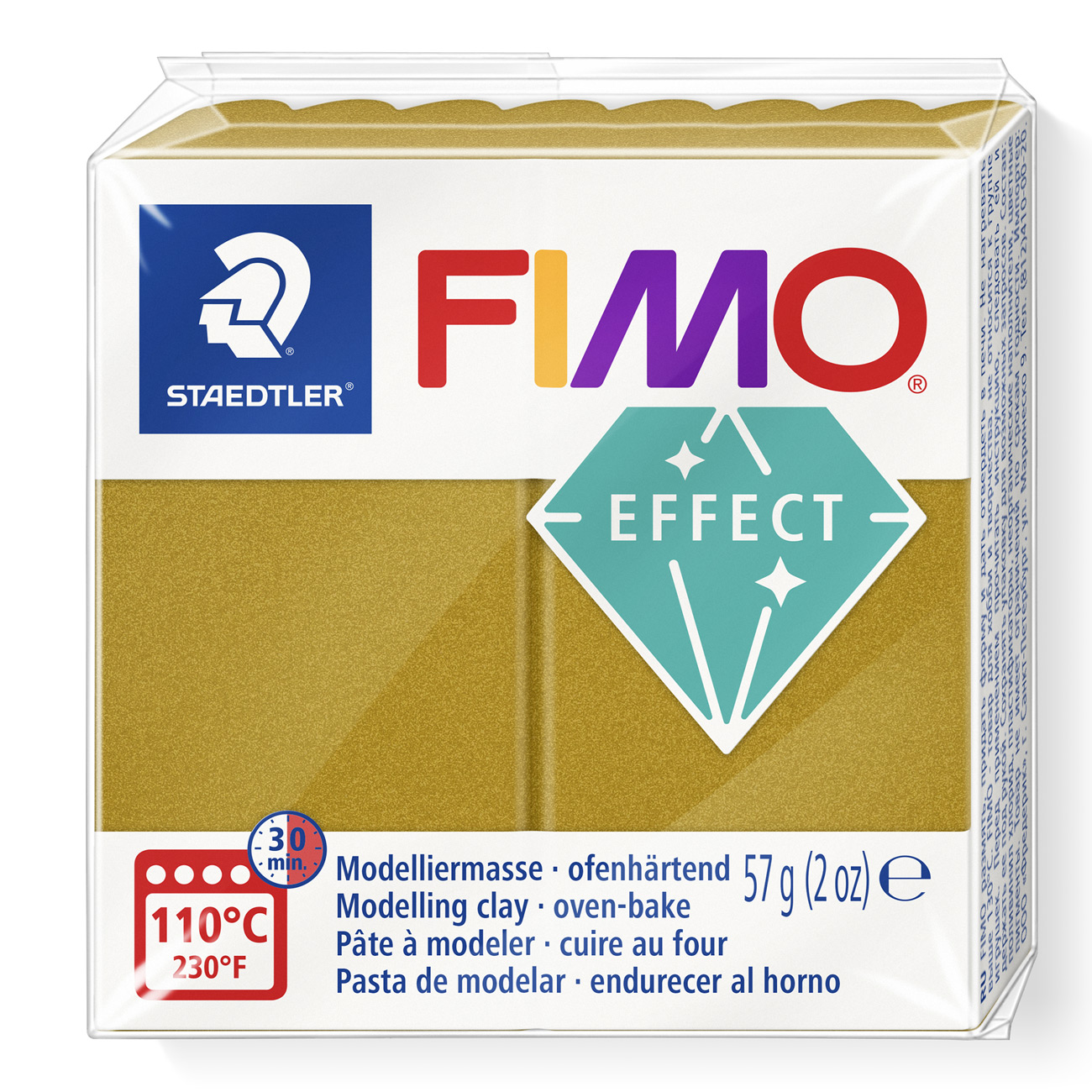 FIMO Modelliermasse Effect 57g  gold metallic