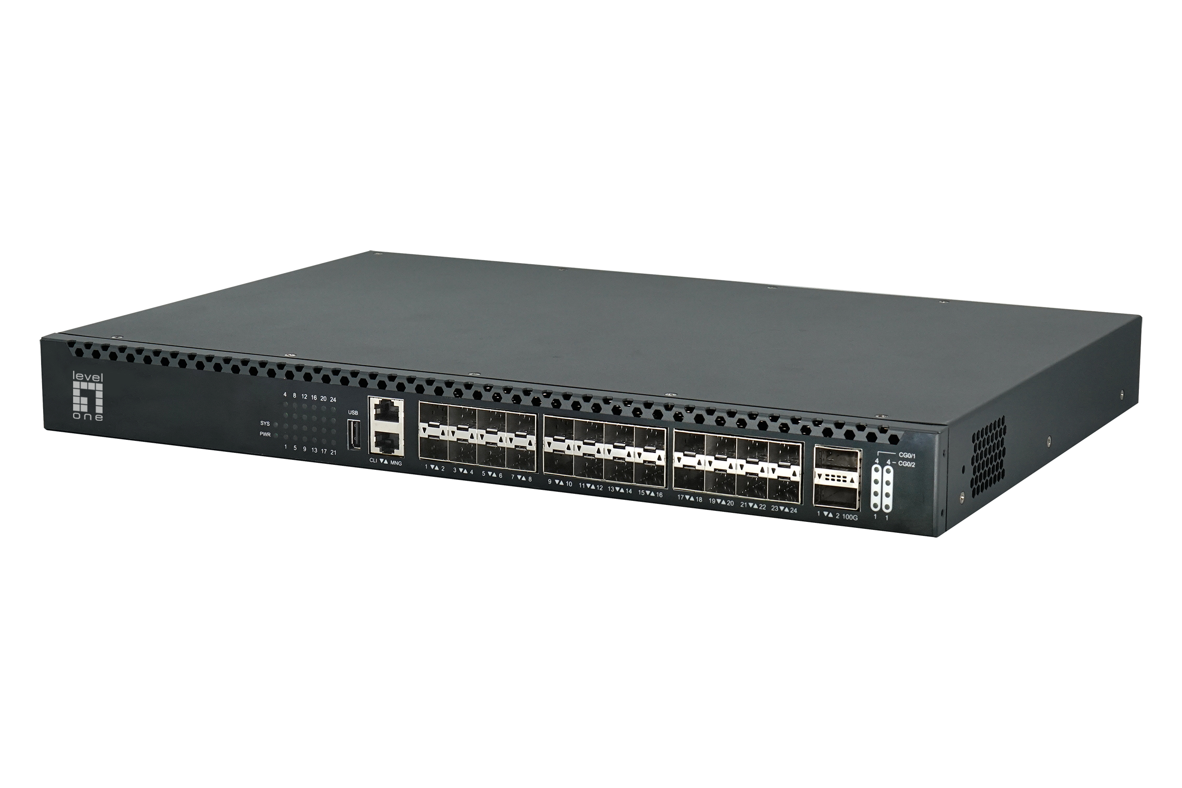 Switch 24x10GSFP+/2x100GQSFP+    TOR 19" Managed L3