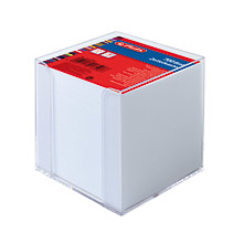 Zettelkasten – 9 × 9 cm – transparent – inkl. 700 Blatt – Weiß