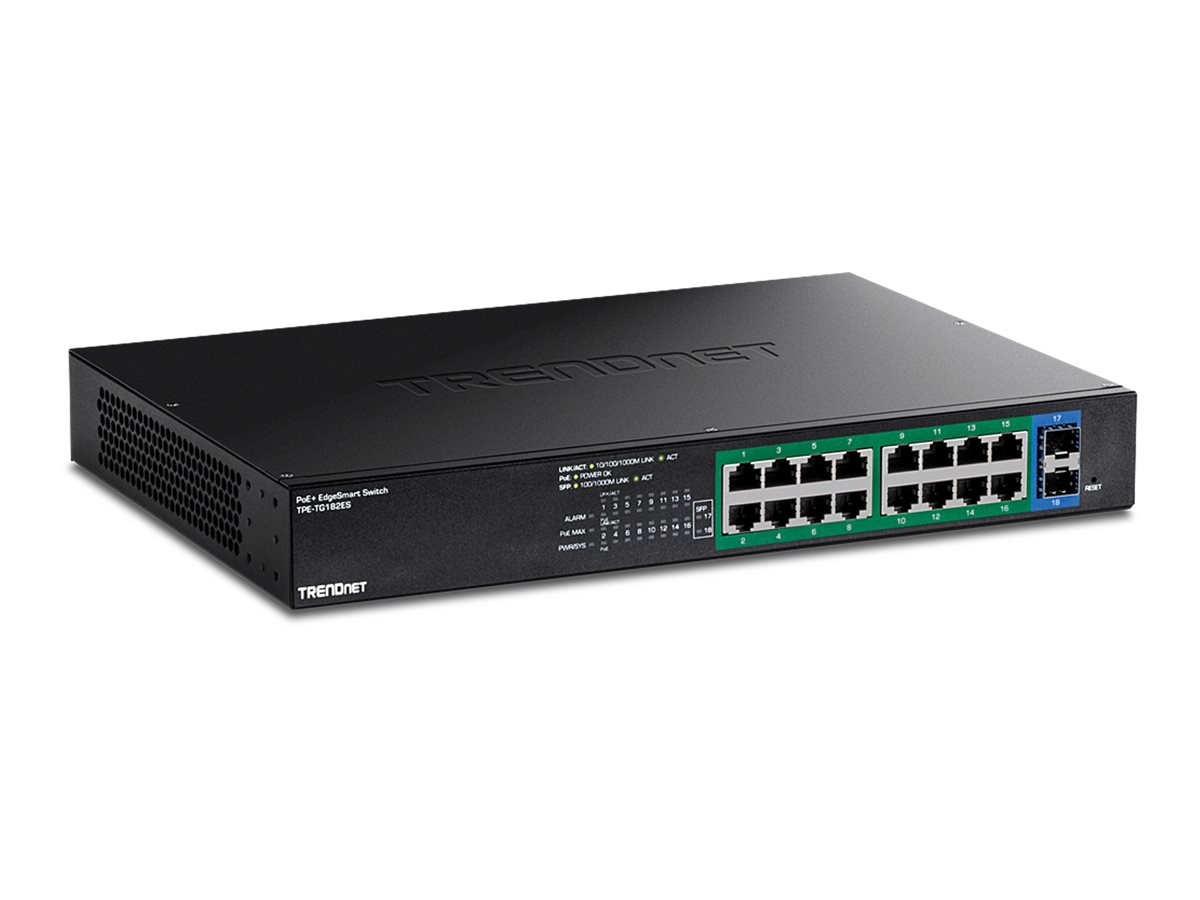18-Port Gigabit EdgeSmart PoE+ Switch