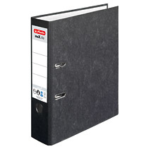 Ordner maX.file nature A4 8cm sw Wolkenmarmorbezug sk Rückenschild