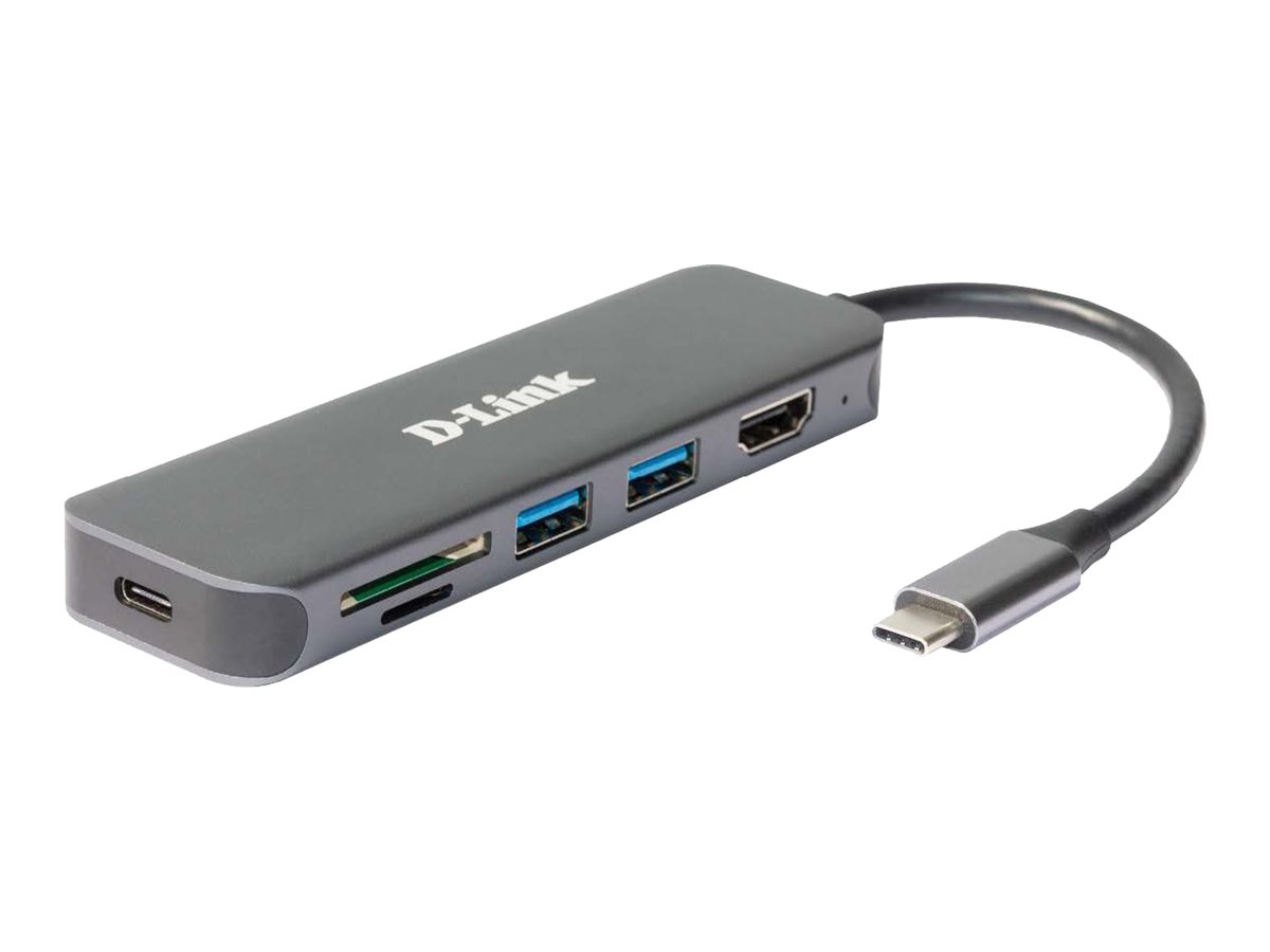 DUB-2327  6-in-1 USB-C Hub mit HDMI/USB-PD/SD-Reader retail